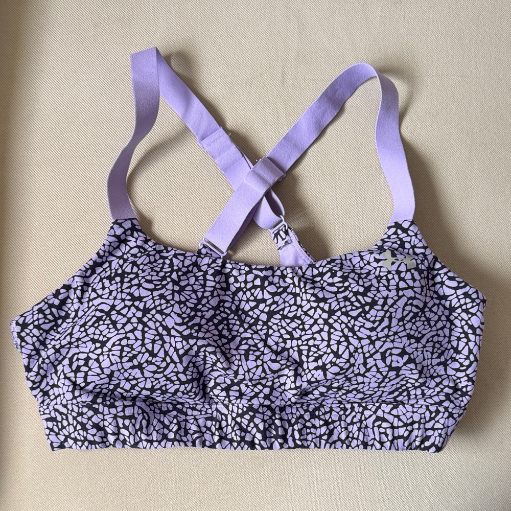Under Armour Light Purple and Navy Women's Sports Bra